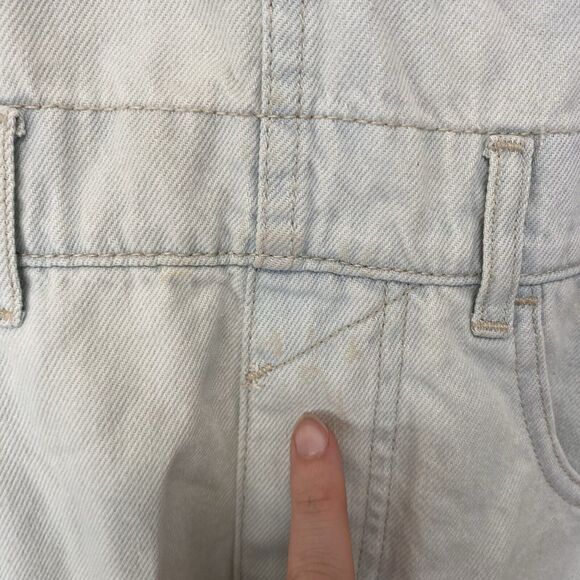 We The Free People Ziggy Denim Bib Overalls Size Small Light Wash Blue Women - Picture 11 of 12